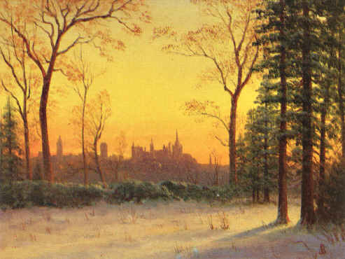 Albert Bierstadt View of the Parliament Buildings from the Grounds of Rideau Halls